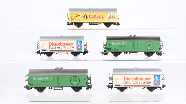 Märklin H0 Konvolut Kühlwagen "Staufen Bräu Dietenbronner Engel Bier" DB