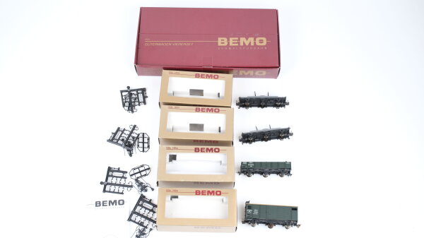 Bemo H0e 7402 800 Güterwagen-Set 4-tlg K.W.St.E.