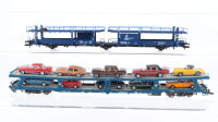Roco H0 Konvolut Autotransportwagen teilbeladen DB SBB