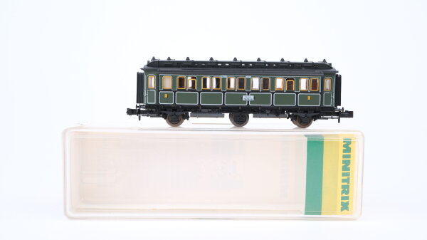 Minitrix  N 51 3161 00 Schnellzugwagen 3.Kl. K.Bay.Sts.B.