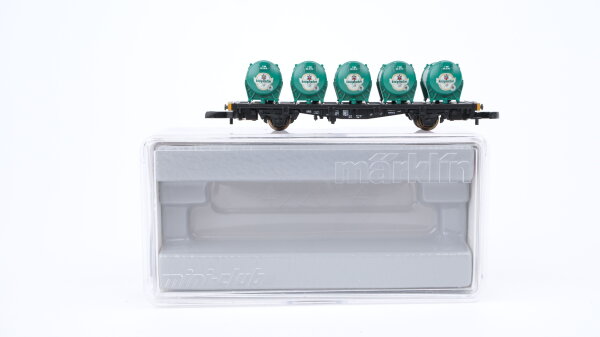 Märklin Z 80312 Behälter-Tragewagen (Jahrewagen 2002) Lgjs 598 der DB