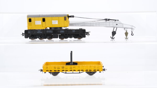 Roco H0 Konvolut Kranwagen Kranschutzwagen DB (Kurbel fehlt)