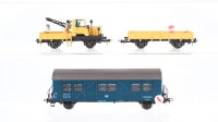 Roco H0 Konvolut Streckernwartungs-LKW Flachwagen...