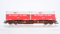 Roco u.a. H0 Konvolut Schwerlastwagen beladen "Rommenhöller Kohlensäure" Rungenwagen beladen Trichterwagen beladen ÖBB u.a.