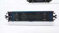 Märklin H0 Konvolut Seitenwandschiebewagen "Cargo Domicile" Containertragewagen "Mustang Jeans & Sportswear" Niederbordwagen Kranwagen mit Kranschutzwagen SBB-CFF/DB