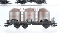 Trix u.a. H0 Konvolut Braunkohlenstaubwagen Kesselwagen "Mobiloel" Silowagen "Clubmast" DB
