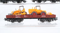 Märklin H0 Konvolut Muldenkippwagen Talbot-Trichterwagen Niederbordwagen mit Baustellenfahrzeugen DB (Abbrüche)