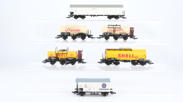 Liliput H0 Konvolut Kesselwagen "Dujardin Shell" Kühlwagen "Löwenbräu" DR u.a.