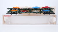 Fleischmann N 8285 Doppelstockw. Autotransport mit 8 PKW...