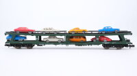 Fleischmann N 8285 Doppelstockw. Autotransport mit 8 PKW DDm 915 DB