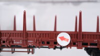 Märklin H0 Konvolut Rungenwagen teilbeladen mit Omnibussen "WSW CE" DB (Rungen fehlen)