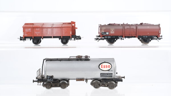 Trix H0 Konvolut Kesselwagen "Esso" Klappdeckelwagen Hochbordwagen DB
