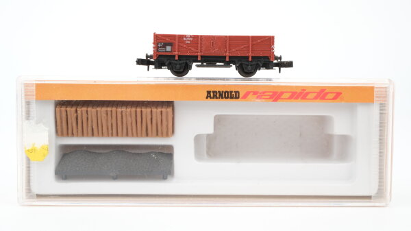 Arnold N 4471 Hochbordwagen, Ladung: Grubenholz Om DB