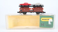 Minitrix N 51 3533 00 Autotransportwagen mit 4 Fahrzeugen DB