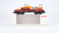 Märklin H0 4474 Niederbordwagen mit Planierraupe und...