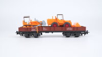 Märklin H0 4474 Niederbordwagen mit Planierraupe und Schaufellader DB