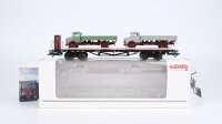 Märklin H0 46285 Flachwagen mit LKW-Ladung DB