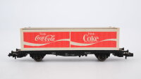 Fleischmann N 8243 Containertragwagen Coca Cola Lbs 593 DB