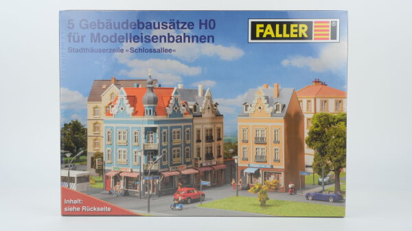 Faller H0 5551 5 Gebäudebausätze "Stadthäuserzeile Schlossallee"