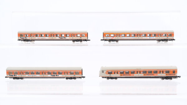 Märklin Z Konvolut S-Bahnwagen mit Steuerwagen 1./2. Kl. "Tipp-Ex Bauknecht Jägermeister" DB