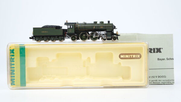 Minitrix N 12035 Dampflok BR S2/5 3005 K.Bay.Sts.B. Gleichstrom