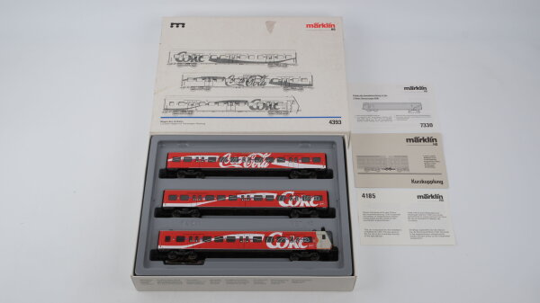 Märklin H0 4393 Wagen-Set S-Bahn "Coca Cola" der DB Wechselstrom