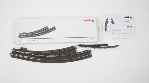 Märklin H0 24771 Bogenweiche links R3 = 515 mm 30° (in OVP weiß-grau)