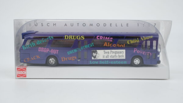 Busch H0 44504 US-Bus "Information Campaign Bus" Antidrogendesign