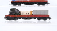 Märklin H0 Konvolut Niederbordwagen beladen DB