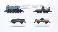 Fleischmann H0 Konvolut Kranwagen Kranschutzwagen DB