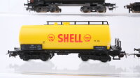 Unbekannt H0 Konvolut Schienenreinigungswagen Kesselwagen "Shell" Selbstentladewagen DB u.a.