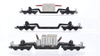 Märklin H0 Konvolut Tiefladewagen teilbeladen mit...