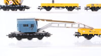 Märklin H0 Konvolut Kranwagen Kranschutzwagen Niederbordwagen DB