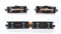 Märklin H0 Konvolut gedeckte Güterwagen Drehschemelwagen mit Langholz DB u.a.