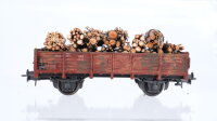 Roco H0 Konvolut Rungenwagen Niederbordwagen beladen DB (teilweise patiniert)