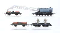 Fleischmann H0 Konvolut Kranwagen Kranschutzwagen...
