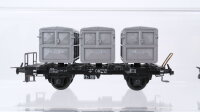 Unbekannt H0 Konvolut Schienenreinigungswagen Kesselwagen "Esso Butter" Kübelwagen Behältertragwagen "Von Haus zu Haus" DB