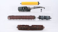 Lima u.a. H0 Konvolut Kranwagen Langholzwagen Kesselwagen "Shell" Silowagen DB u.a.