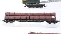 Lima u.a. H0 Konvolut Kranwagen Langholzwagen Kesselwagen "Shell" Silowagen DB u.a.