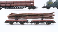 Lima u.a. H0 Konvolut Kranwagen Langholzwagen Kesselwagen "Shell" Silowagen DB u.a.