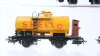 Märklin H0 Konvolut Kesselwagen "Shell" 314 Hochbordwagen 365 Weinfasswagen "Bordeaux" 308