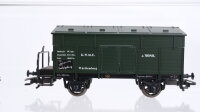 Märklin H0 Konvolut Kolonialwarenwagen "Persil" Kühlwagen "Reichspost" gedeckte Güterwagen "AEG" Weinfasswagen "Kauffmann" DR u.a.