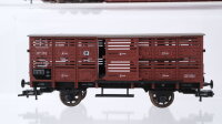Fleischmann H0 Konvolut Rollende Landstraße Tiertransportwagen Klappdeckelwagen Hochbordwagen Niederbordwagen Containertragwagen DB