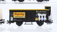 Märklin H0 Konvolut Kesselwagen Containerwagen "Hasseröder" Kühlwagen "Hengstenberg Spatzenschaukel" DB u.a. (Kupplungen fehlen)