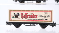 Märklin H0 Konvolut Kesselwagen Containerwagen "Hasseröder" Kühlwagen "Hengstenberg Spatzenschaukel" DB u.a. (Kupplungen fehlen)