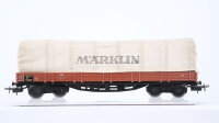 Märklin H0 Konvolut Rungenwagen teilbeladen Plandachwagen Drehschemelwagen mit Rohren "VAW" DB u.a.
