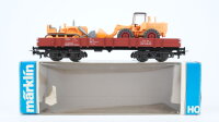 Märklin H0 4474 Niederbordwagen mit Wiking...