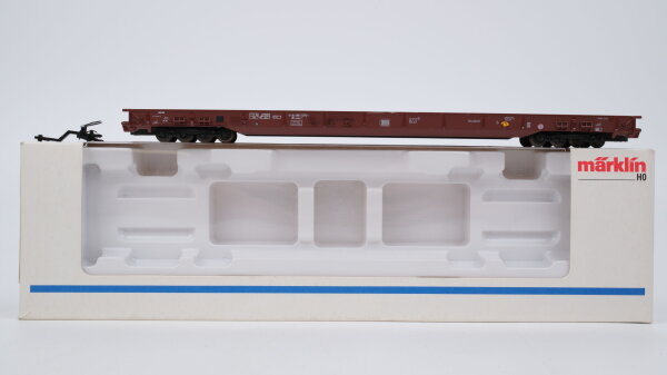 Märklin H0 4740 Niederflurwagen für Lkw-Transport  Saadkms 690 der DB