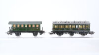 Märklin H0 Konvolut Donnerbüchse 3. Kl. 327 Abteilwagen 2. Kl. 330/1