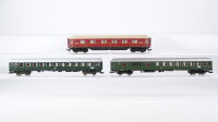 Fleischmann H0 Konvolut Schnellzugwagen 2. Kl. mit Gepäckabteil Schlafwagen "DSG Mitropa" DB